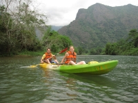 Kayaking or white water rafting on the Nam Song River